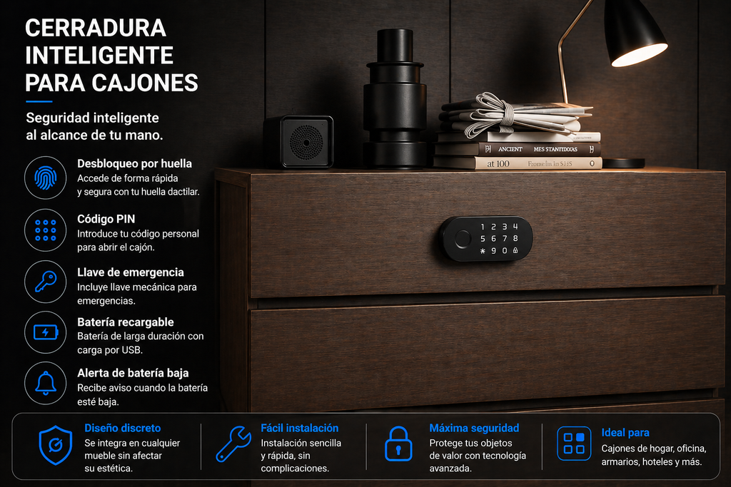 PHILAX SafeLatch – Cerradura Inteligente para Cajón