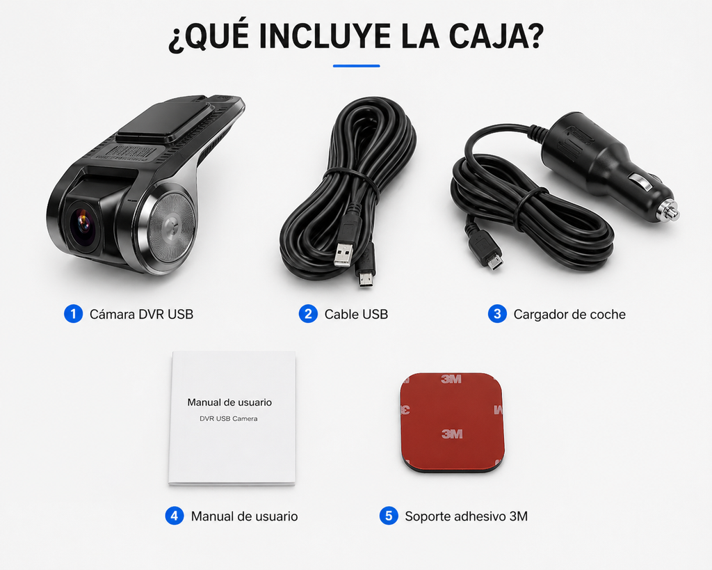 Cámara DVR HD con Grabación USB